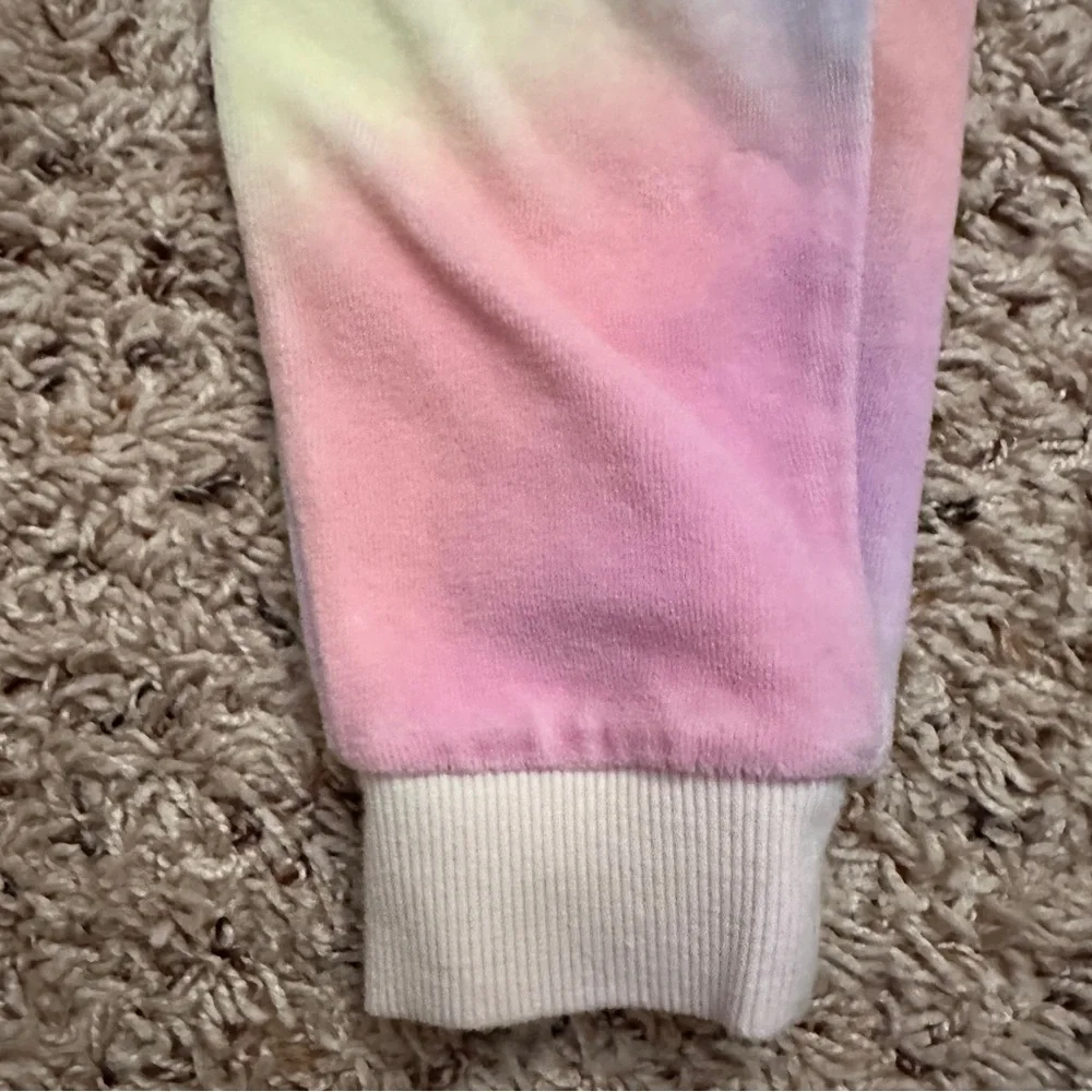 Juicy Couture Kids Tie Dye Rainbow Velour Pants Girls Size 4T Cute Spring